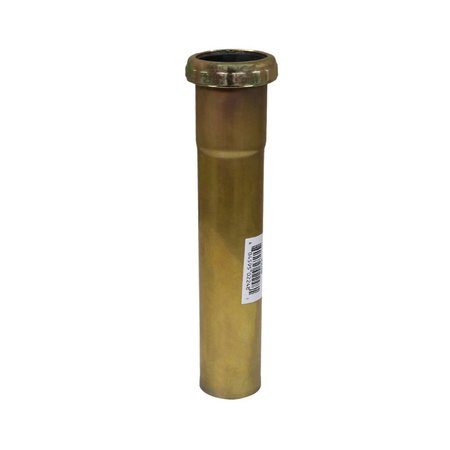 EVERFLOW Slip Joint Extension Tube for Tubular Drain Applications, 17GA Brass 1-1/2"x12" 42412